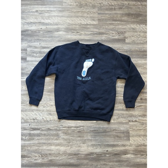 Vintage UNC North‎ Carolina Tarheels Crewneck Sweatshirt Navy Size Medium 90s - Picture 1 of 6